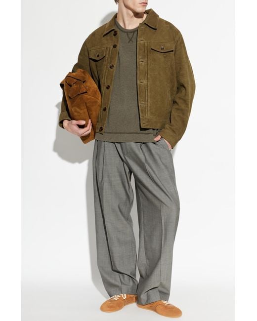 Officine Generale Green Sweater 'Nate' for men