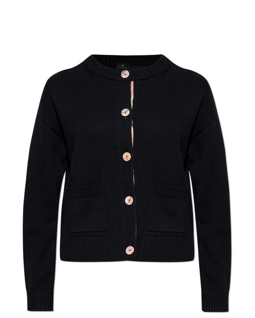 Paul Smith Blue Cardigan With Pockets