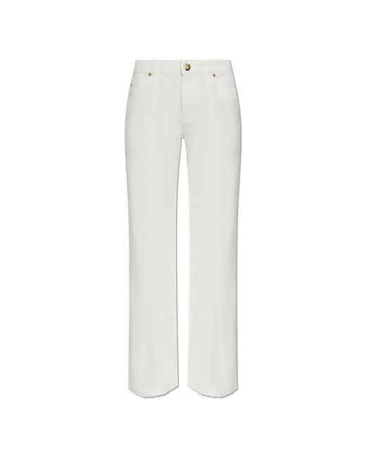 Balmain White Straight-Leg Jeans