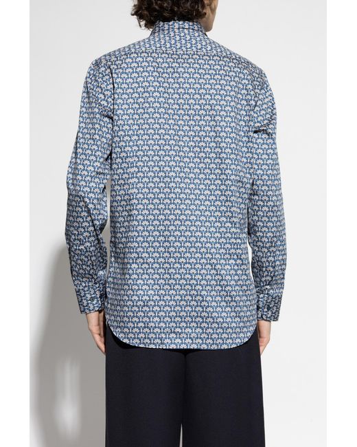 Etro Blue Patterned Shirt for men