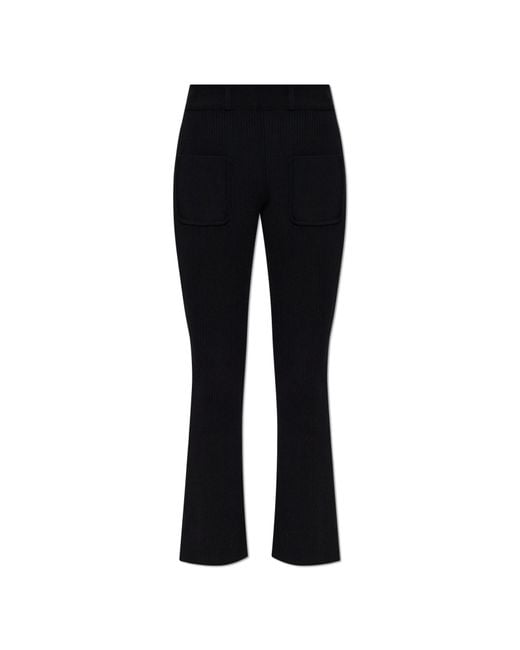 Courreges Black Striped Trousers