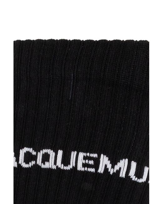 Jacquemus Black Socks With Logo for men