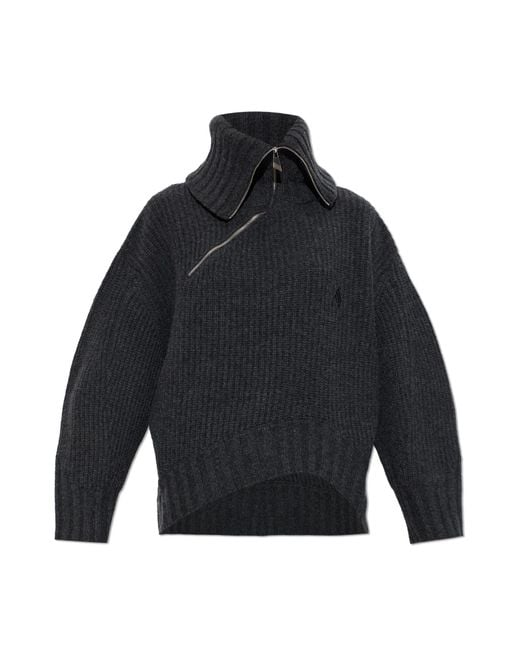 The Attico Blue Wool Turtleneck