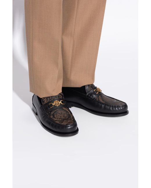 Versace Black "Loafers" Type Shoes for men