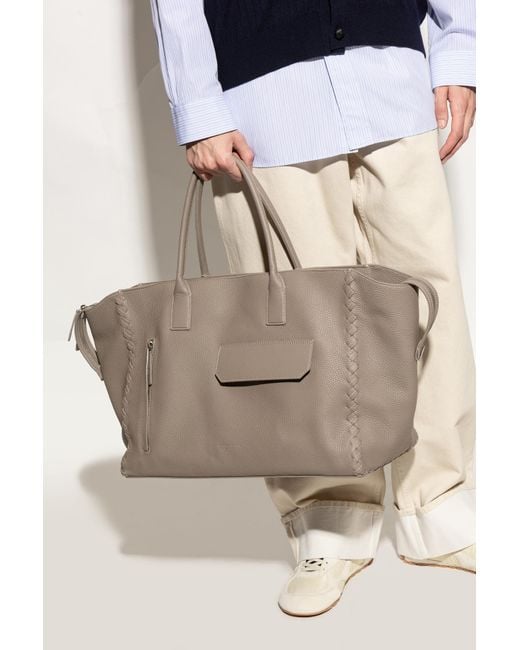 Bottega Veneta Gray "Cabat Large" Carry-On Bag for men