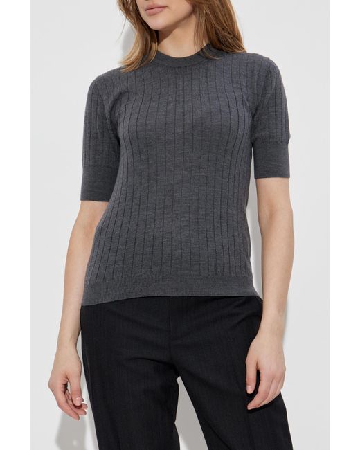 Bottega Veneta Gray Wool Top