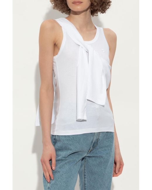 Coperni White Top With Tie