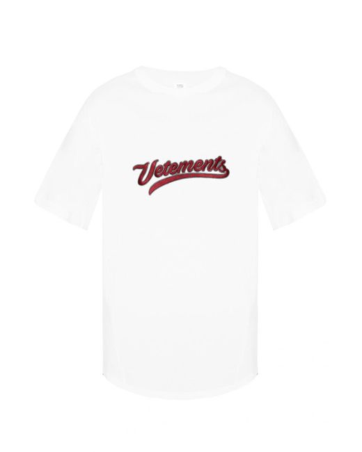 Vetements White Logo T-shirt for men