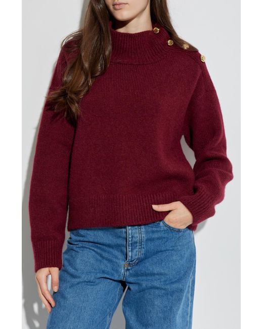 Kate Spade Blue Wool Turtleneck