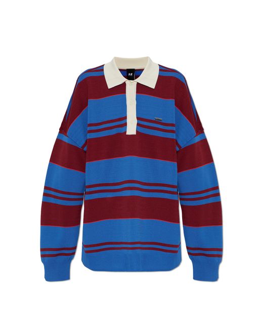 P.E Nation Blue "Strata" Long Sleeve Polo