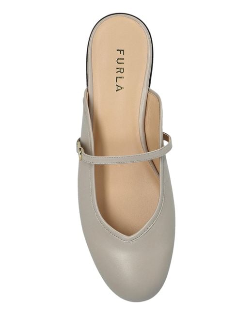 Furla Gray 'Etoile' Slides