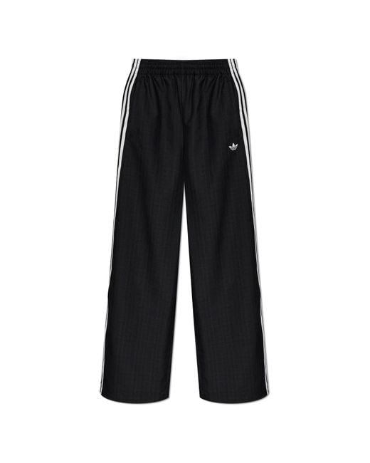Adidas Originals Black Wide-Leg Trousers