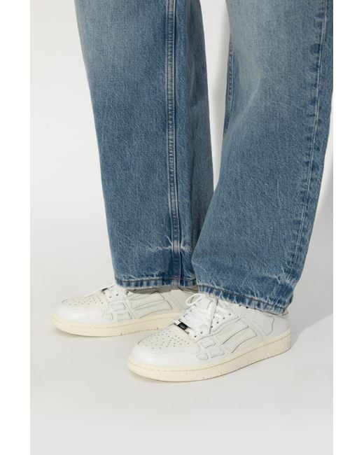 Amiri White Sports Shoes "Skel Top Low"
