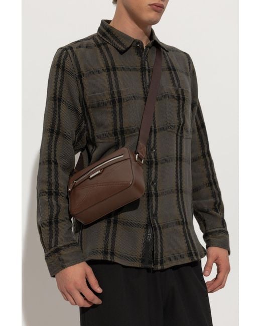 Iceberg Brown Leather Shoulder Bag for men