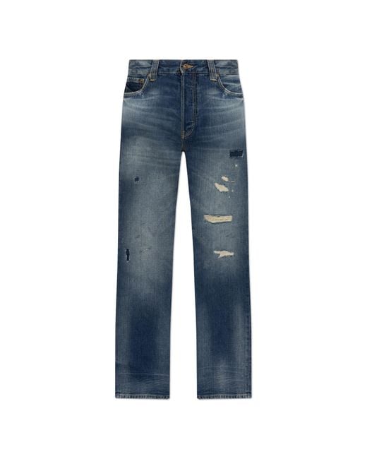 Emporio Armani Blue Jeans With 'Vintage' Effect for men