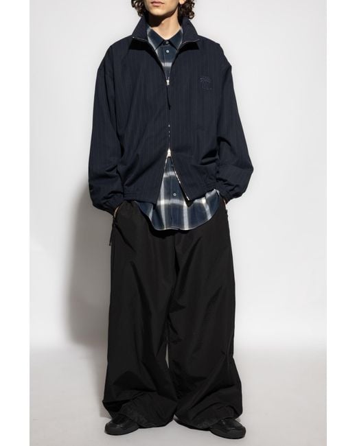 Acne Blue Lightweight Pinstripe Jacket for men