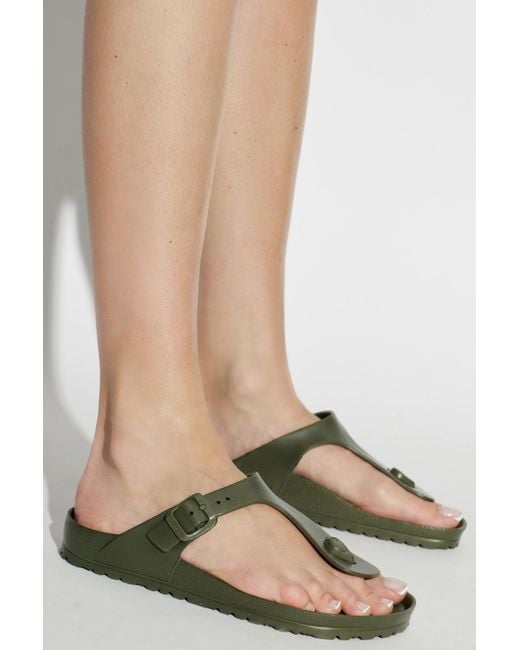 Birkenstock Green "Gizeh Eva" Flip-Flops