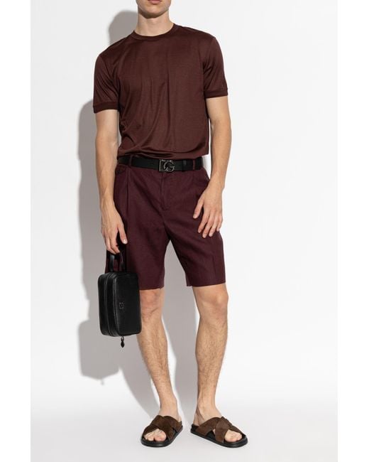 Dolce & Gabbana Purple Suede Slides With Logo Patch for men