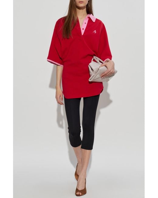 The Attico Red Dress From The "Il Primo Bagno" Collection