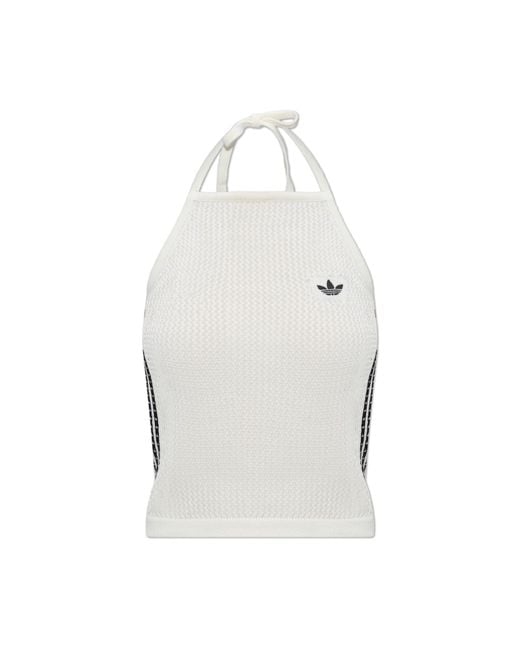Adidas Originals White Top With Exposed Shoulders