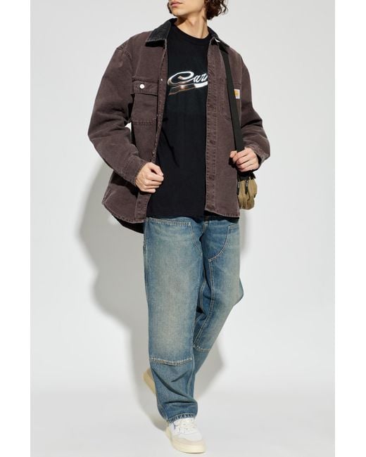 Carhartt Black T-Shirt With Print for men