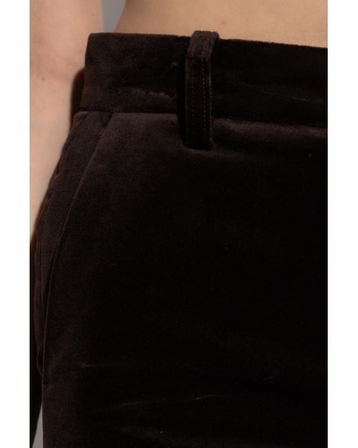 Zadig & Voltaire Black Velour Trousers 'Panol'