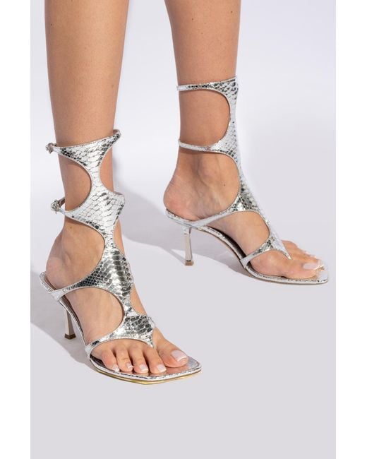 Paris Texas White ‘Uma’’ High-Heeled Sandals