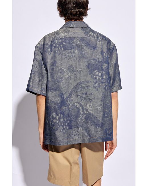 Etro Blue Shirt With Short Sleeves, for men