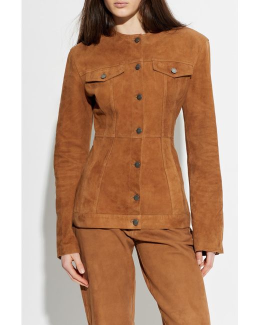 Haikure Brown Suede Jacket "Temple"