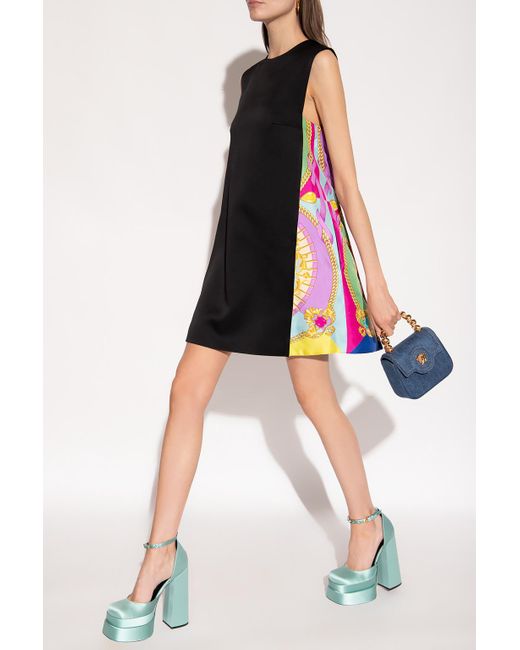 Versace Dress With Silk Inserts in Black Lyst Australia