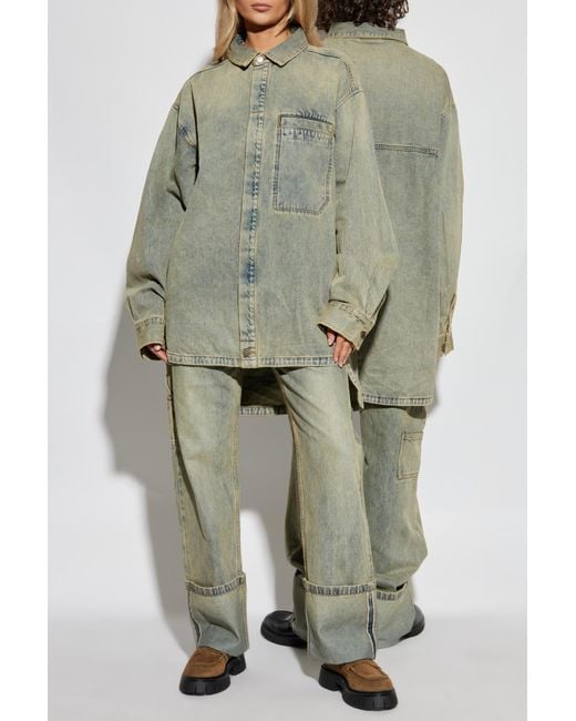 Entire studios Green 'Straight' Jeans