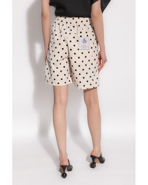 Jacquemus White Polka Dot Patterned Shorts