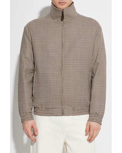 Etro White Quilted Jacket With A Check Pattern for men