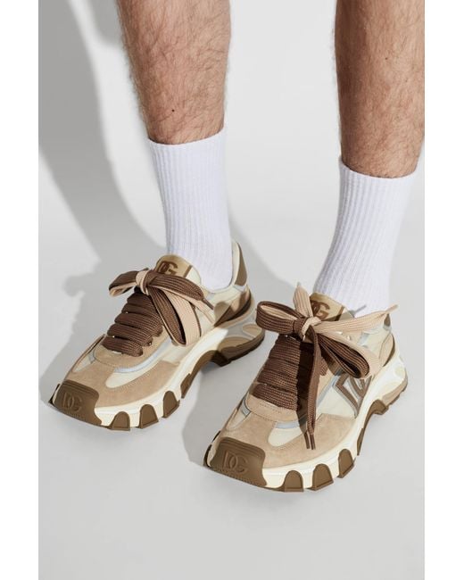 Dolce & Gabbana Brown Sports Shoes With Logo for men