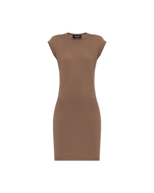 DSquared² Natural Wool Dress