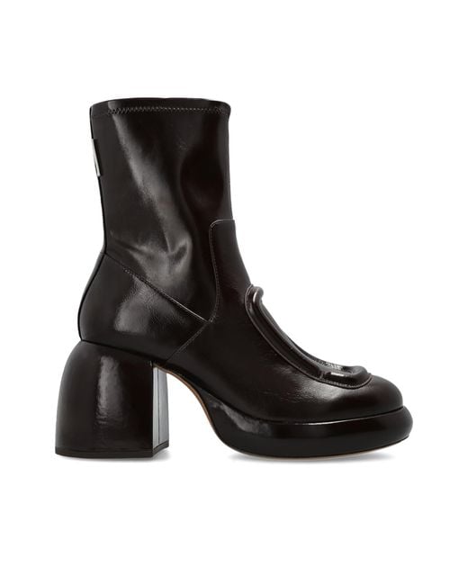 Marc Jacobs Black 'Pop' Heeled Ankle Boots
