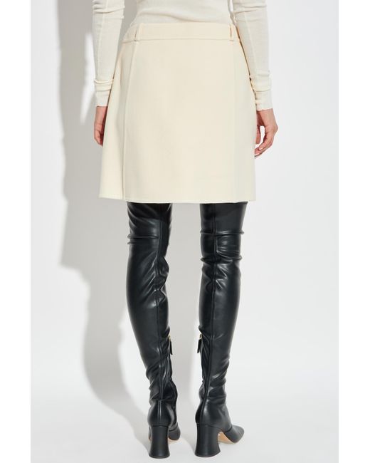 Jil Sander Natural Wool Skirt