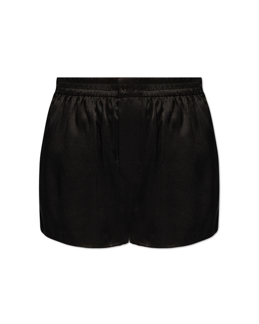 Alexander Wang Black Silk Shorts,