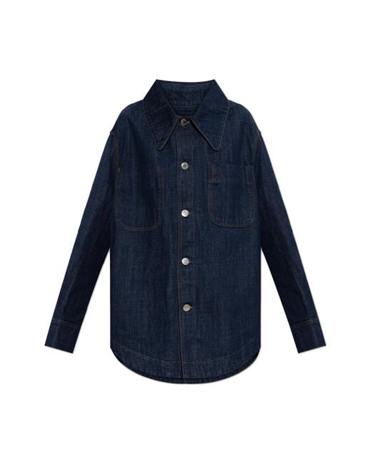 AMI Blue Oversize Denim Shirt