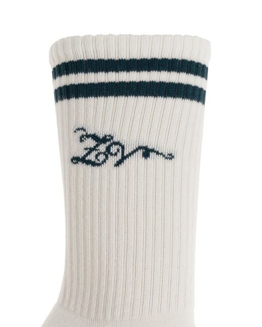 Zadig & Voltaire White 'Tennis' Socks