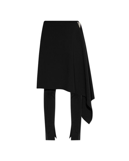 The Attico Black Trousers With Decorative Front