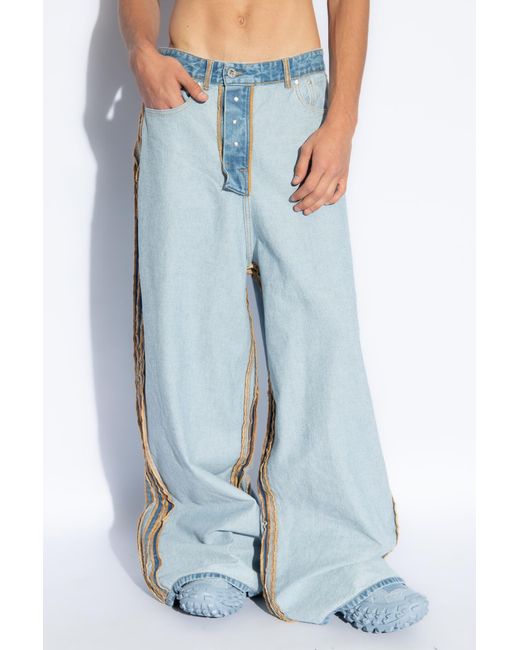 Vetements Blue Jeans With Inside-out Effect, for men