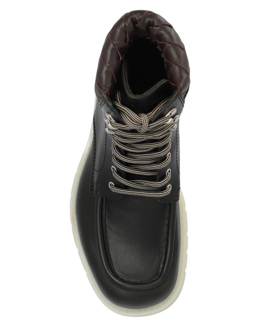 Bottega Veneta Black Leather Ankle Boots, for men