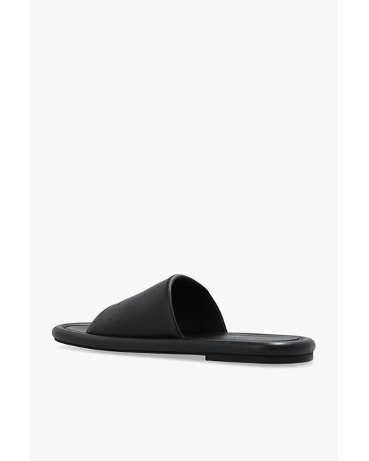 Mens Shoes Sandals JW Anderson Leather Slides in Black for Men slides and flip flops Leather sandals 