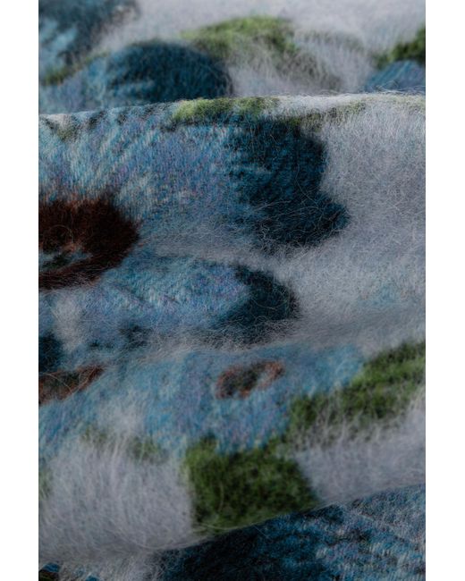 Acne Blue Wool Scarf