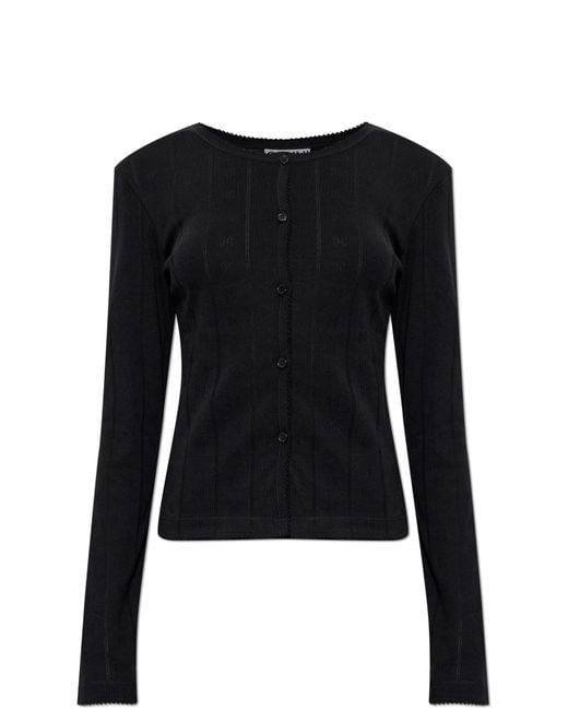 Ganni Black Fitted Cardigan