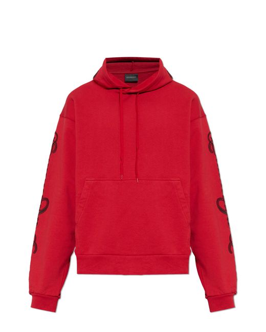 Balenciaga Red Sweatshirt With Logo for men