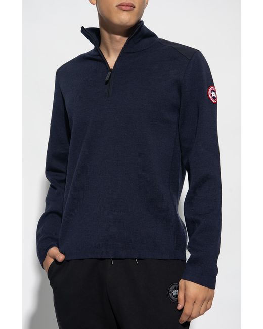 Canada Goose Blue 'Stormont' Turtleneck Sweater for men