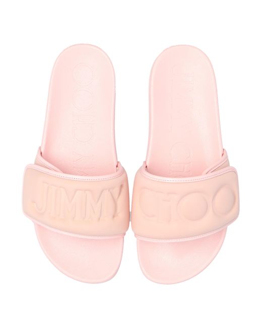 Jimmy Choo Gray 'fitz' Slides,