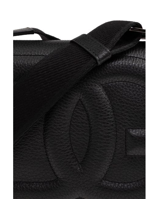 Dolce & Gabbana Black 'medium Dg Logo Bag' Shoulder Bag, for men
